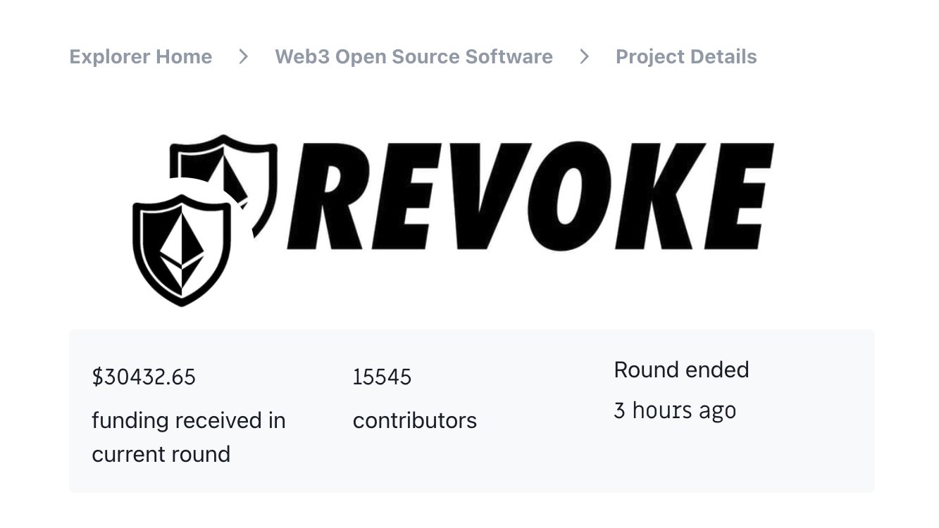 Revoke.cash on Gitcoin Grants 18